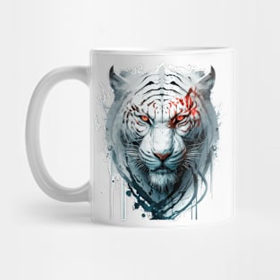 Tiger Portrait Animal Painting Wildlife Outdoors Adventure Mug